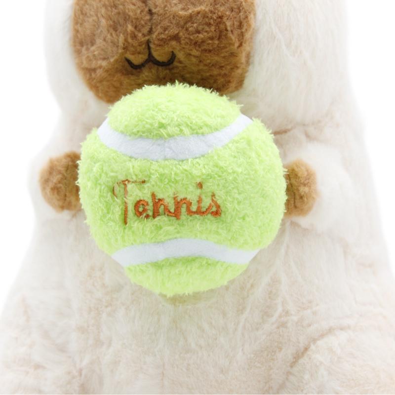 Thú Bông Capybara Ôm Banh Tennis 35 cm - Nuan Nuan YHLXT35 - Màu Nâu