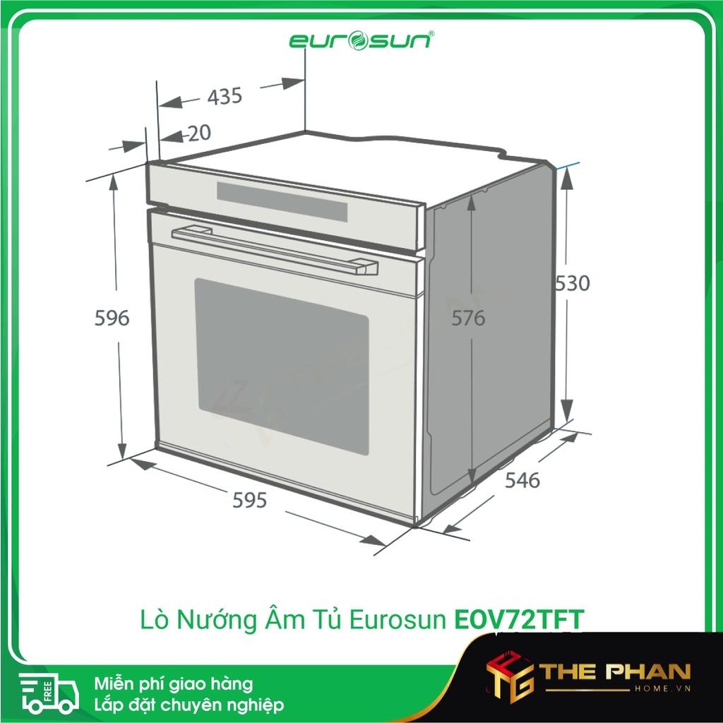 Lò Nướng Âm Tủ Eurosun EOV72TFT - 16 chức năng tích hợp, Hàng Chính Hãng