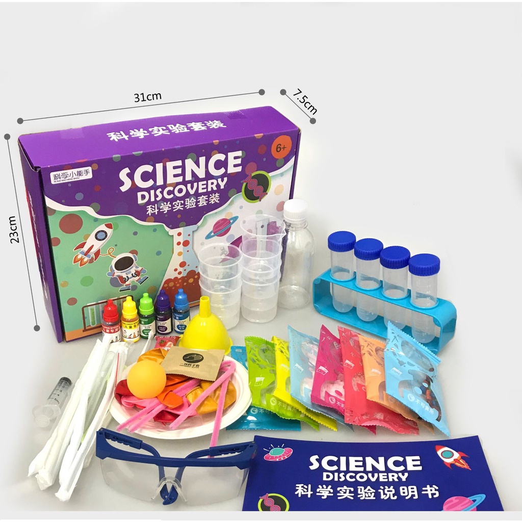 Bộ dụng cụ 78 thí nghiệm khoa học vật lý hóa học đồ chơi cho bé khám phá có hướng dẫn tiếng việt, quà tặng sinh nhật