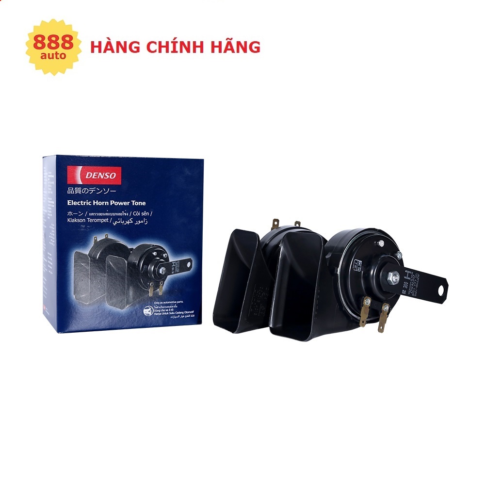 Còi sên (sò) DENSO chính hãng 12V, 2 giắc, phù hợp nhiều dòng xe ô tô