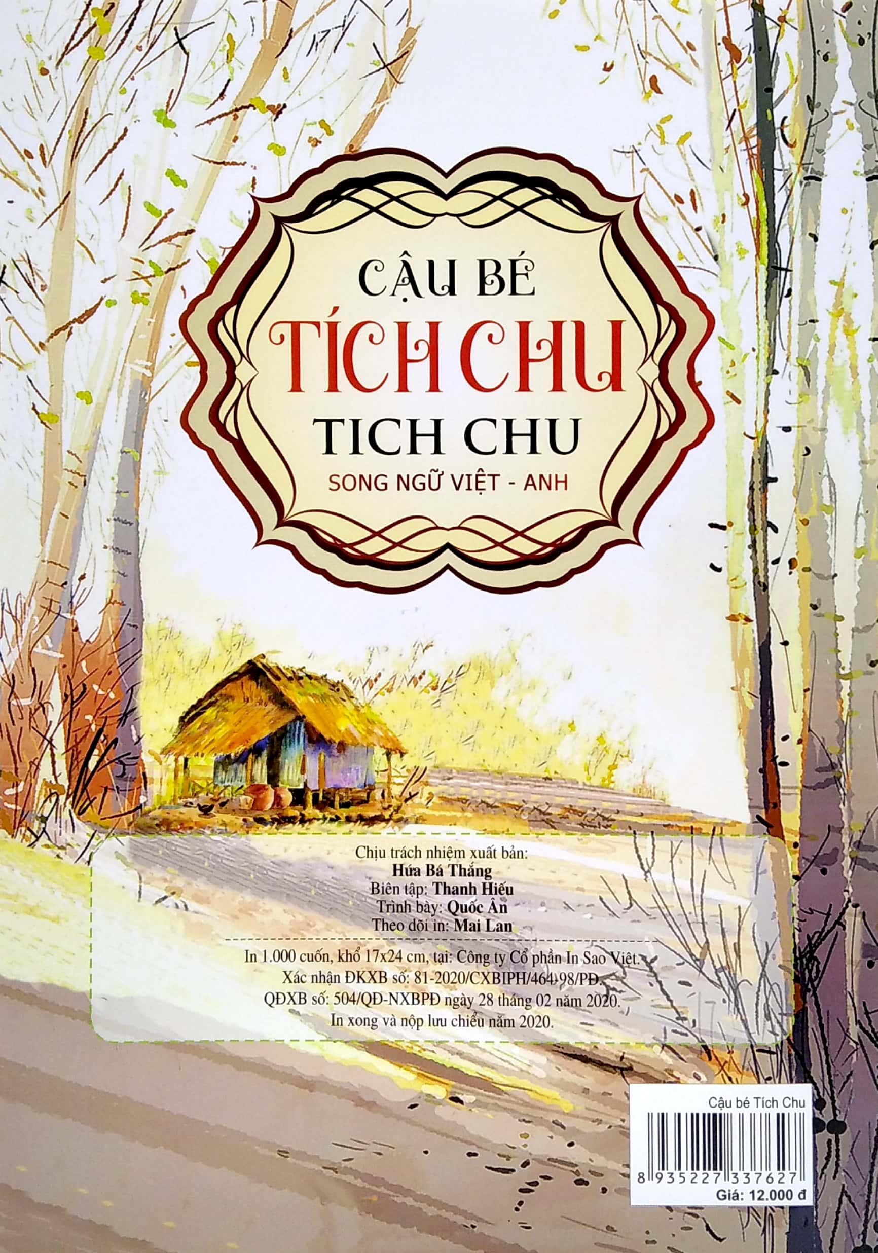 Truyện Cổ Tích Việt Nam - Cậu Bé Tích Chu (Song Ngữ Việt Anh)