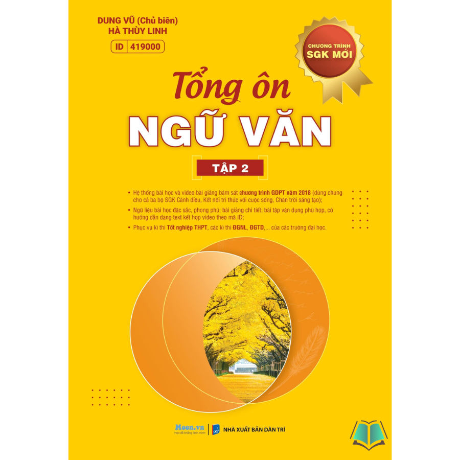 Sách - Combo Tổng ôn ngữ văn - tập 1 + 2 (moon)