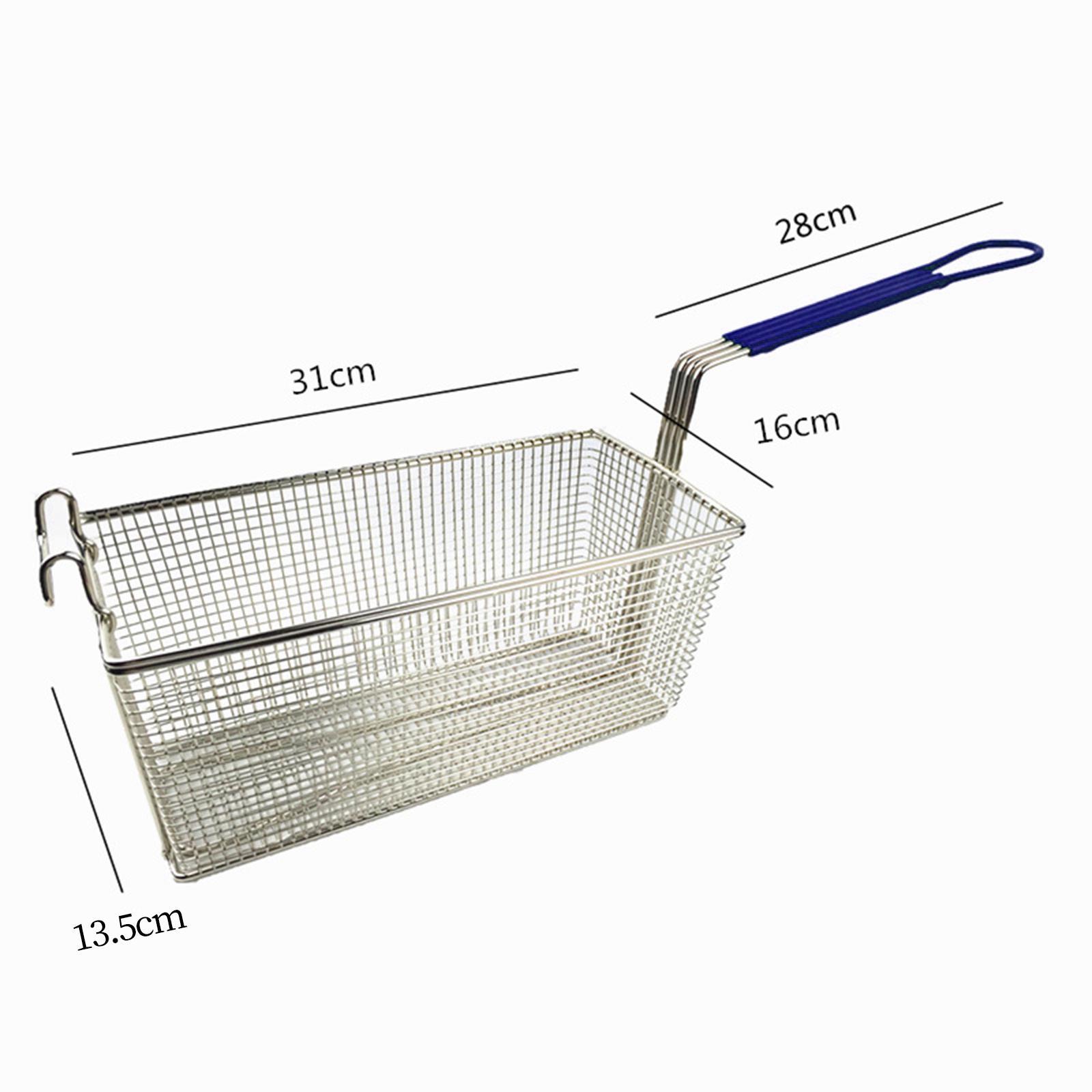 Stainless Steel Chips Deep Fry Baskets Colander for Cooking Kitchen Barbecue