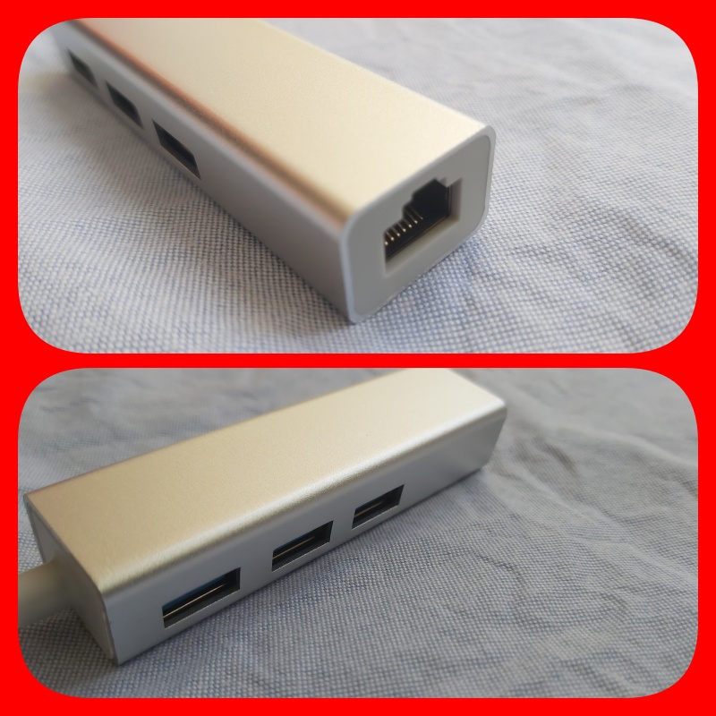 Bộ chia USB Type C sang RJ45 tốc độ cao cho Macbook Pro PC laptop