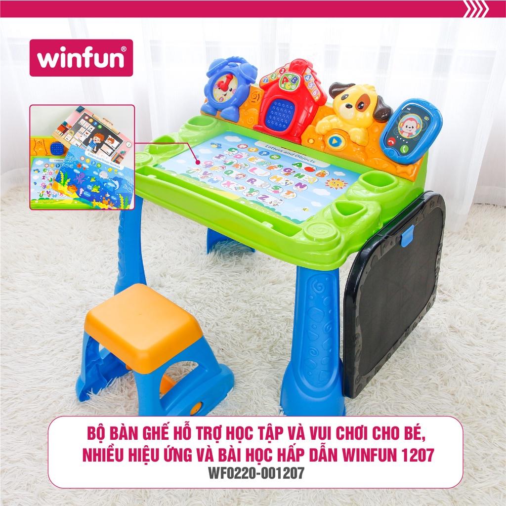 Bộ bàn ghế hỗ trợ học tập và vui chơi cho bé, nhiều hiệu ứng và bài học hấp dẫn Winfun 1207 - Hàng chính hãng