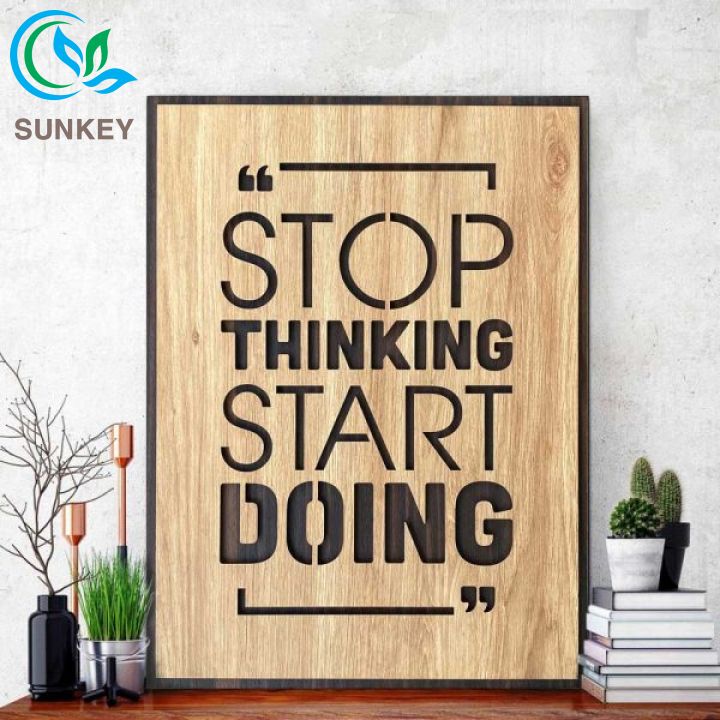 Tranh Treo Tường Trang Trí Nhà Cửa- Tranh Động Lực Slogan - Stop Thinking Star Doing - Trang Trí Nhà Cửa, Văn Phòng Làm Việc, Tạo Động Lực