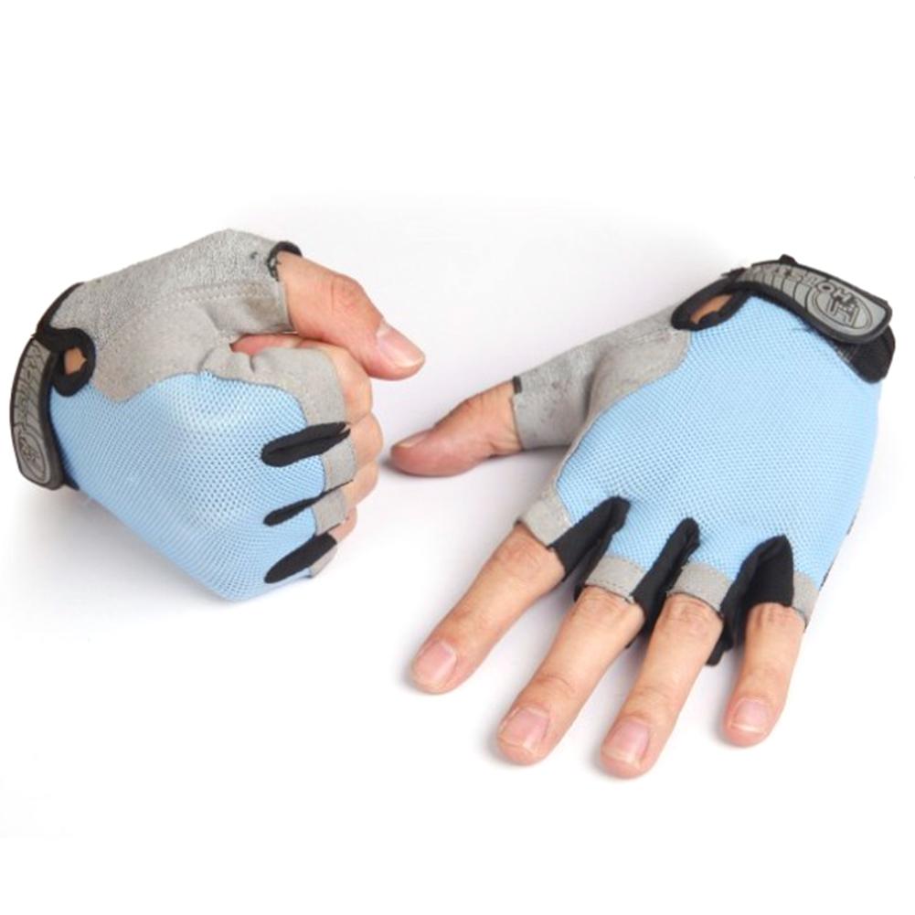 Xe đạp mới một nửa ngón tay găng tay đạp xe trượt gel gel xe đạp găng tay xe đạp găng tay xe đạp mtb găng tay xe đạp trên đường Color: Grey XL