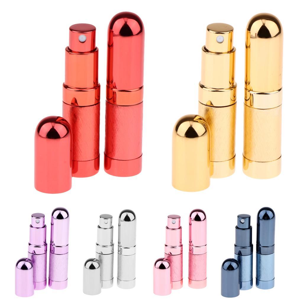 2Pcs Portable 6ml Refillable Perfume Atomizer Empty Bottle Pump Spray Red