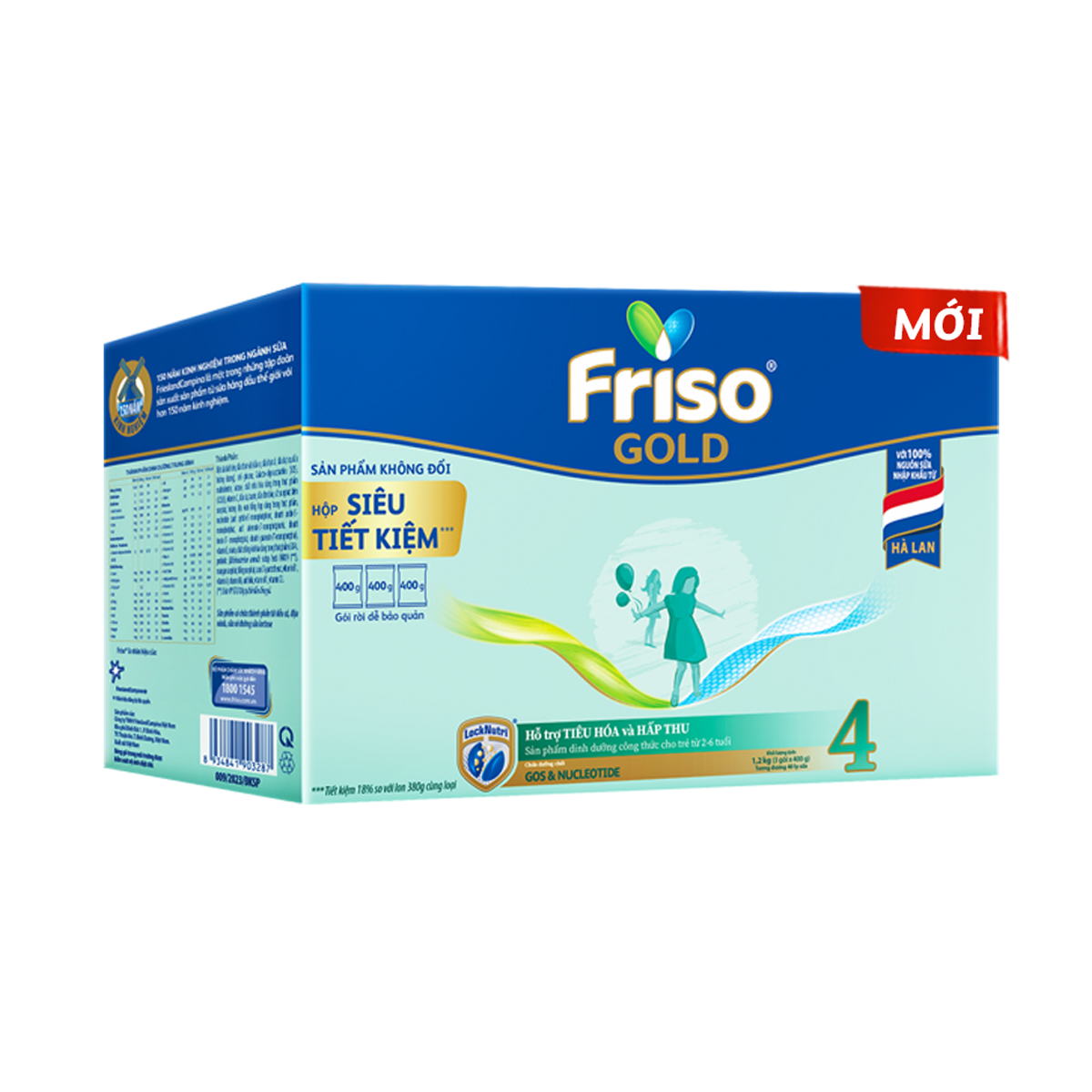 Sữa Bột Friso Gold 4 Hộp Giấy 1200G (Dành cho trẻ 2 - 6 tuổi)