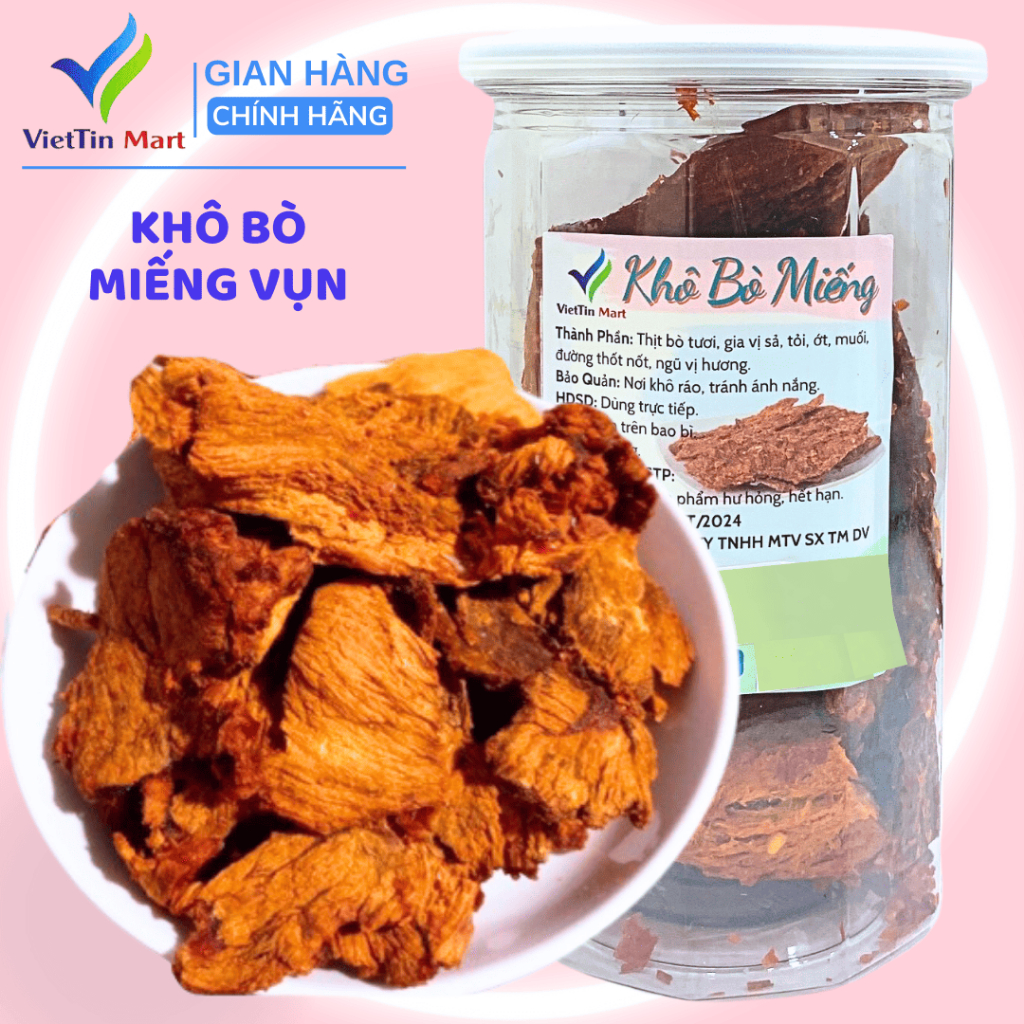 Khô Bò Vụn Miếng Lớn vị cay Viettinmart 250g