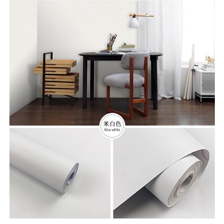 Giấy dán tường màu trơn _10m decal giấy dán tường pastel có keo sẵn