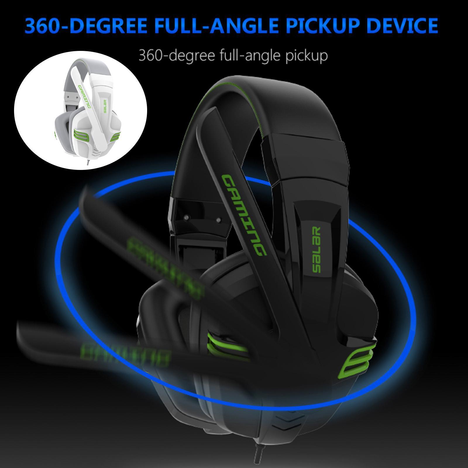 3.5mm Stereo Gaming Headset Wired Headphone with Mic Noise Cancelling
