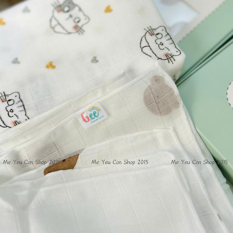 [Bán Lẻ] Khăn Tắm Đa Năng Sợi Tre GEE 2 Lớp Mềm, Thấm Hút Tốt, Không Bụi Vải An Toàn Cho Bé Sơ Sinh - Lẻ 1c - HT Gấu Nâu