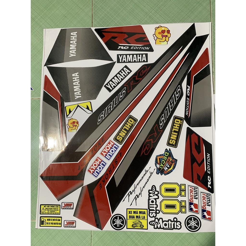 Tem sirius 110 đỏ đen 2017 cao cấp