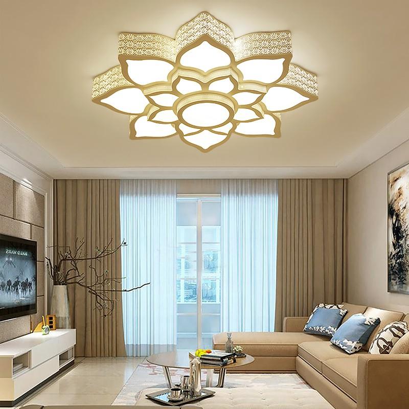 Đèn trần LONER trang trí nội thất hiện đại với 3 chế độ ánh sáng - kèm điều khiển từ xa