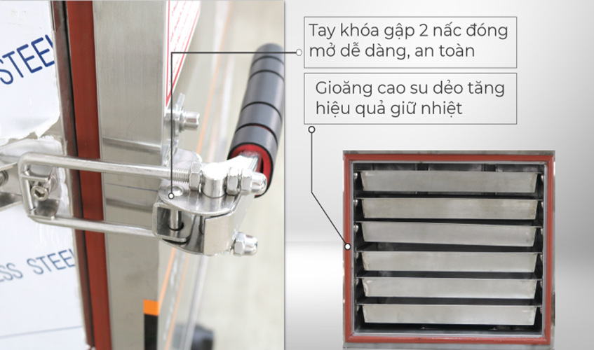 Tủ Nấu Cơm Điện Gas 6 Khay NEWSUN - Hàng Chính Hãng