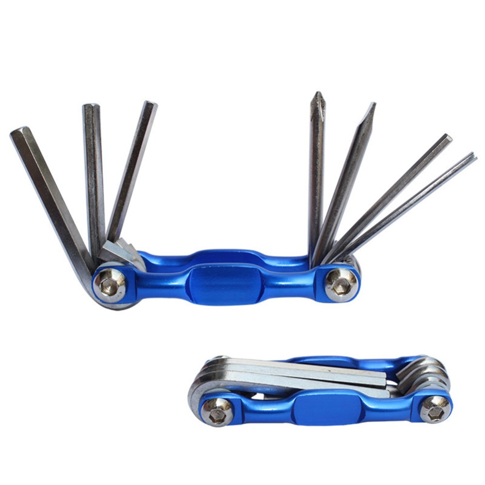 Lục giác sửa chữa xe đạp T-25 11 in 1, bao gồm các dụng cụ đủ loại như đinh vít, lục giác, cắt xích và nạy lốp - Mai Lee