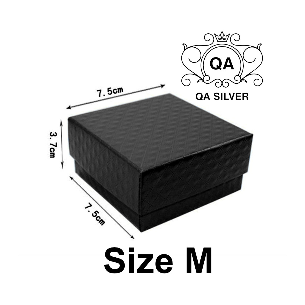 Hộp đựng trang sức mini quà tặng sinh nhật giấy kraft lõi phủ nhung Kraft Boxes QA SILVER AC200501