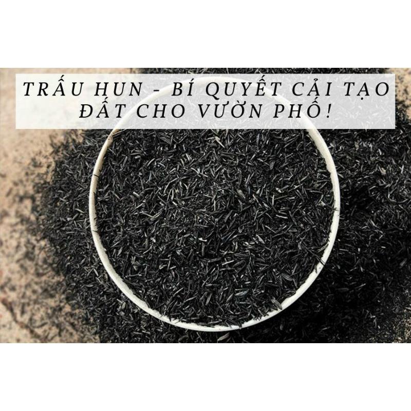 Trấu Hun Nguyên Cánh Sfarm bao 20dm3 khoảng 1.5kg