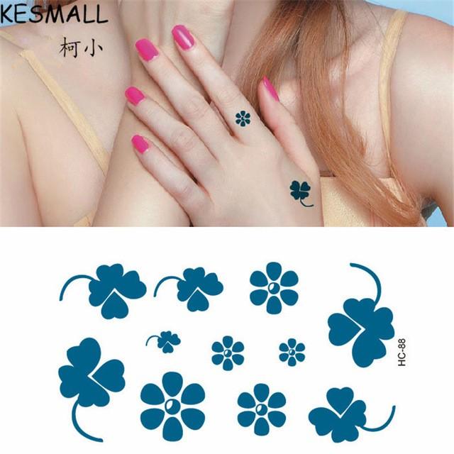 Hình xăm dán có ba lá và sen 10x6cm+ quà tặng kèm