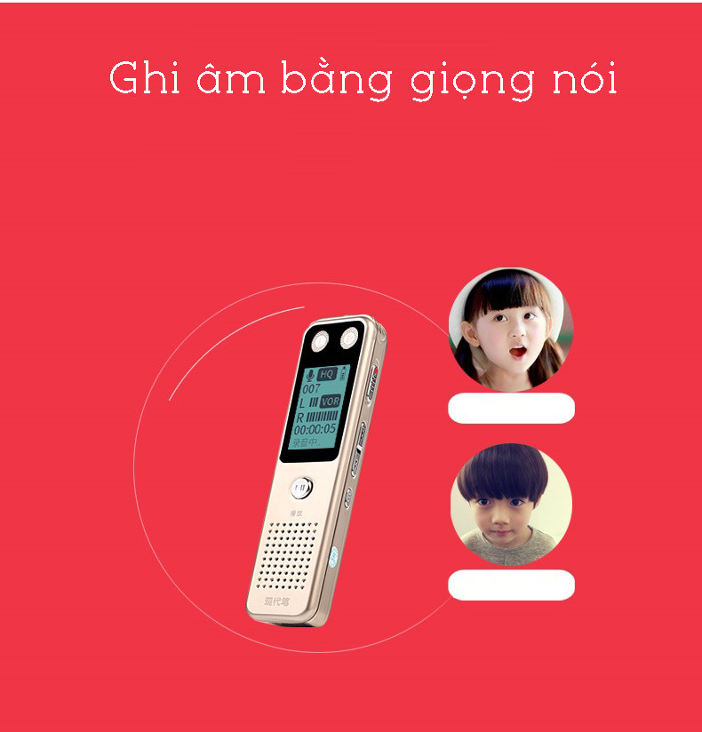 Máy Ghi Âm Mini Chuyên Nghiệp GA805 Bộ Nhớ Trong 8GB Cao Cấp AZONE