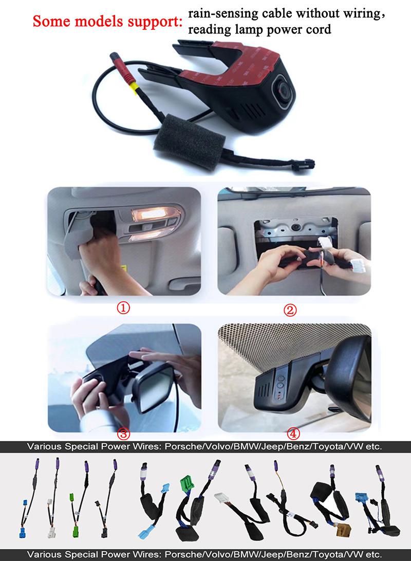 Universal Car DVR Dash Cam 4K Chế độ xem phía sau Auto Dashcam cho máy ảnh xe hơi 2160p Video Reverson DVR WiFi 24H Giám sát đỗ xe Tên màu: 1080p Lens đơn