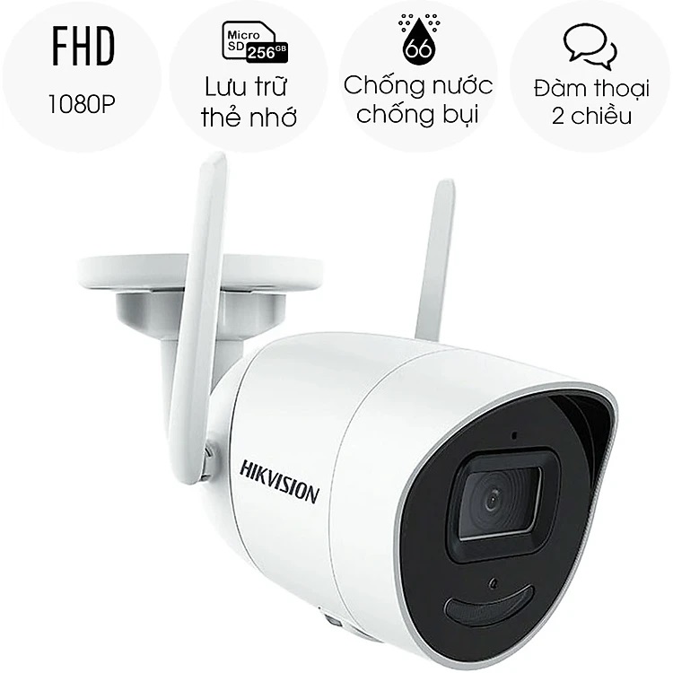 Camera Wifi IP Hikvision DS-2CV2021G2-IDW, H.265+, đàm thoại 2 chiều,DWDR;3D DNR, chuẩn IEEE hồng ngoại 30m - Hàng Chính Hãng