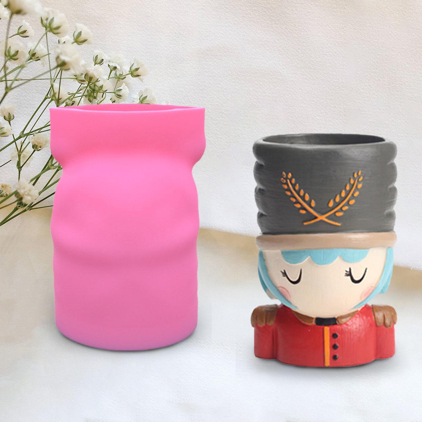 Soldier Shaped Silicone Mold Epoxy Resin Casting Flower Pot Mould Decoration