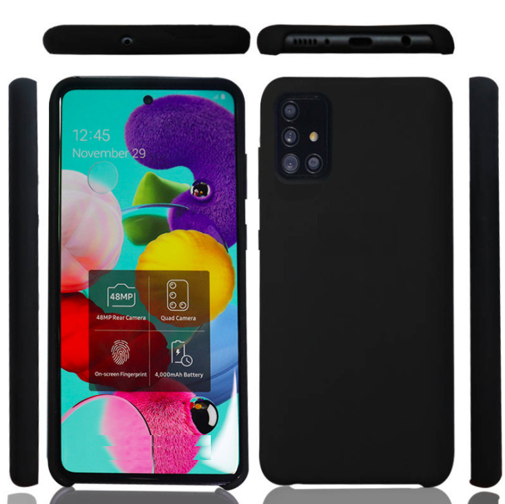 Ốp Lưng Silicone Dẻo Lót Nhung Nỉ Chống Sốc chống bẩn hạn chế bám vân tay Dành Cho Samsung Galaxy A31, A51, A71, M51