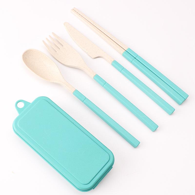 Bộ dụng cụ ăn có thể gập gọn kèm hộp đựng tiện dụng mang theo