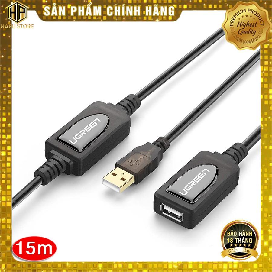 Cáp nối dài USB Ugreen 10323 chuẩn USB 2.0 dài 15m chính hãng - Hàng Chính Hãng