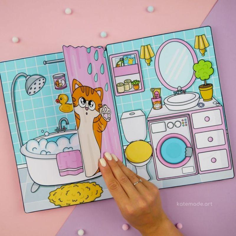 NHÀ CHO BÚP BÊ GIẤY 3 ( NHÀ CỦA MÈO HOLLY)