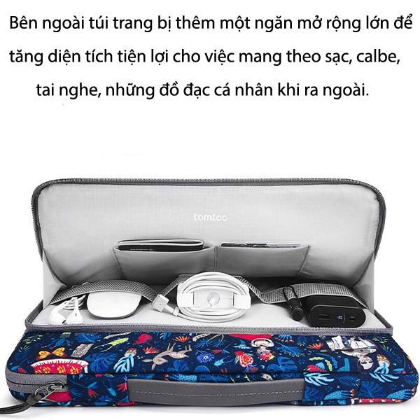 TÚI XÁCH CHỐNG SỐC TOMTOC  BRIEFCASE CHO MACBOOK AIR/PRO 13” NEW tránh va đập, trầy xước và tăng độ bền cho máy - HÀNG CHÍNH HÃNG
