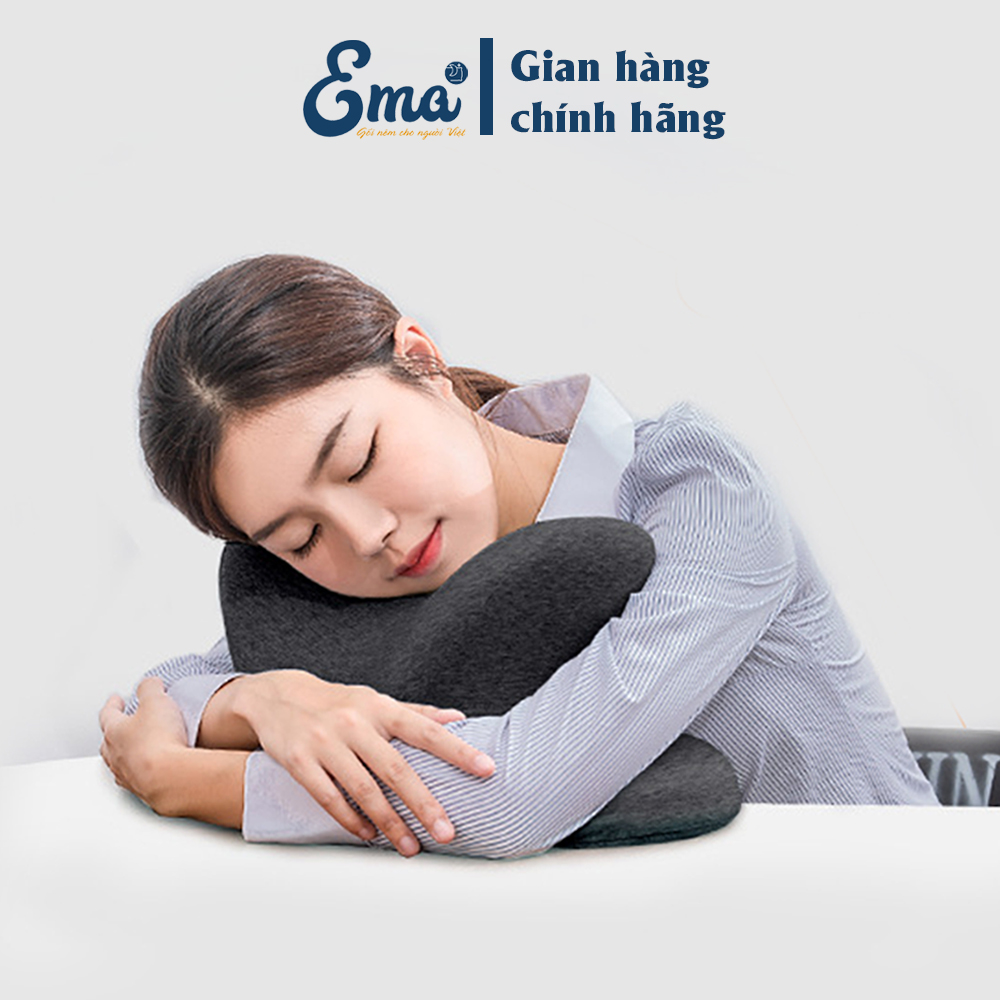 Gối ngủ trưa văn phòng Ema thế hệ thứ 3 - Không tê tay, không đau cổ, không tạo vết hằn trên mặt  - Dành cho dân văn phòng, sinh viên