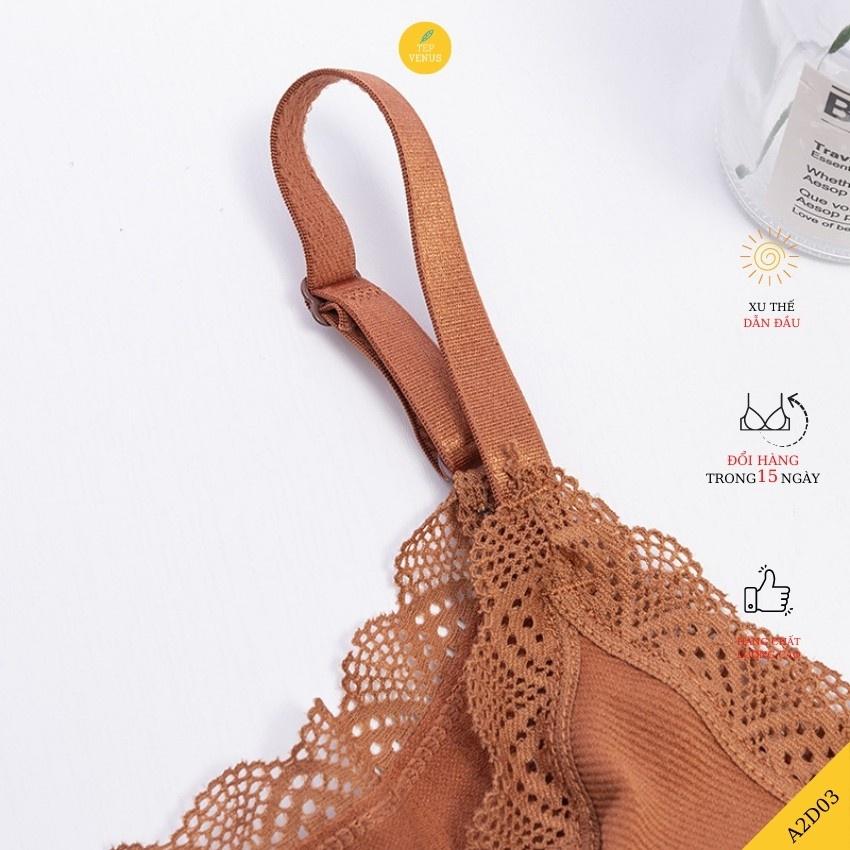 Áo Hai Dây Cotton Viền Ren Sexy - Mút Tháo Rời TEP FASHION A2D-VR02