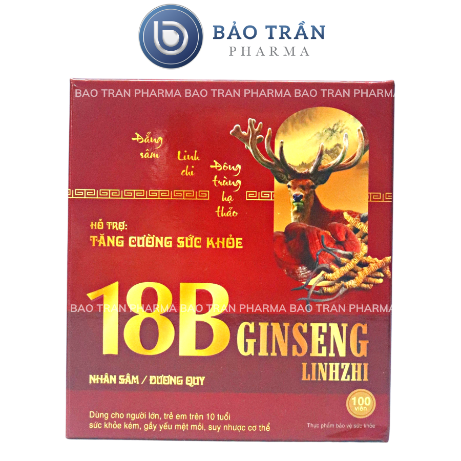 Vitamin tổng hợp 18B GINSENG tăng sức đề kháng, bồi bổ cơ thể- Hộp 100 viên