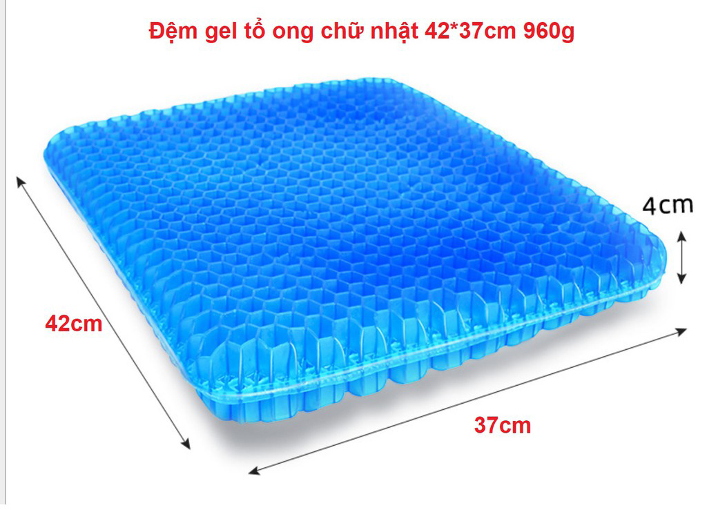 Đệm Ngồi 3D Silicon 2 Lớp Tổ Ong Lót Ghế Thoáng Khí Chống Đau Mỏi Lưng miDoctor