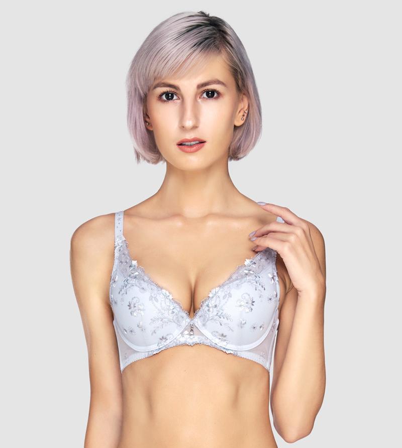 Áo lót đệm khí nâng đẩy, có gọng Wacoal VEB3398 màu xám