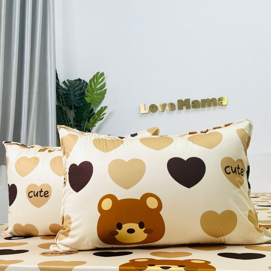 Ga chống thấm Cotton cao cấp gấu bear cute không sột soạt, không nóng, thoáng mát