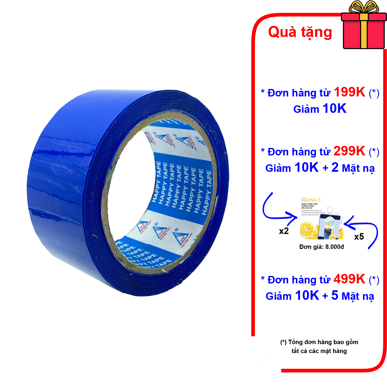 3 cuộn băng keo trong màu 3F6, 4F8