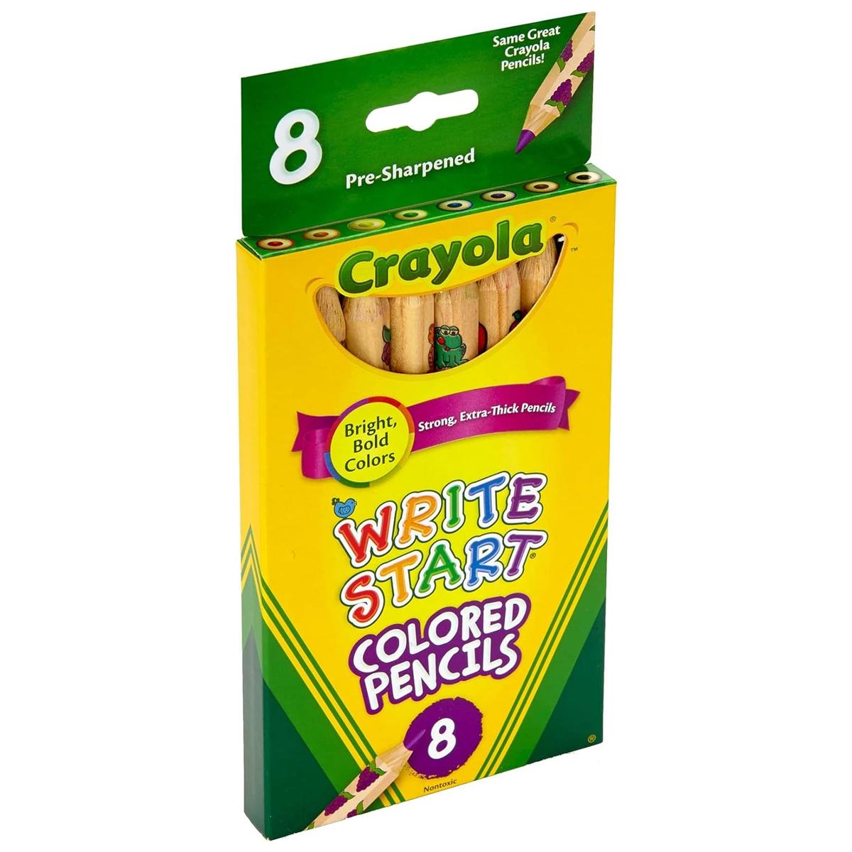 Hộp 8 Bút Chì Màu Write Start Thân Bút Lục Giác Dễ Cầm Nắm - Crayola 684108