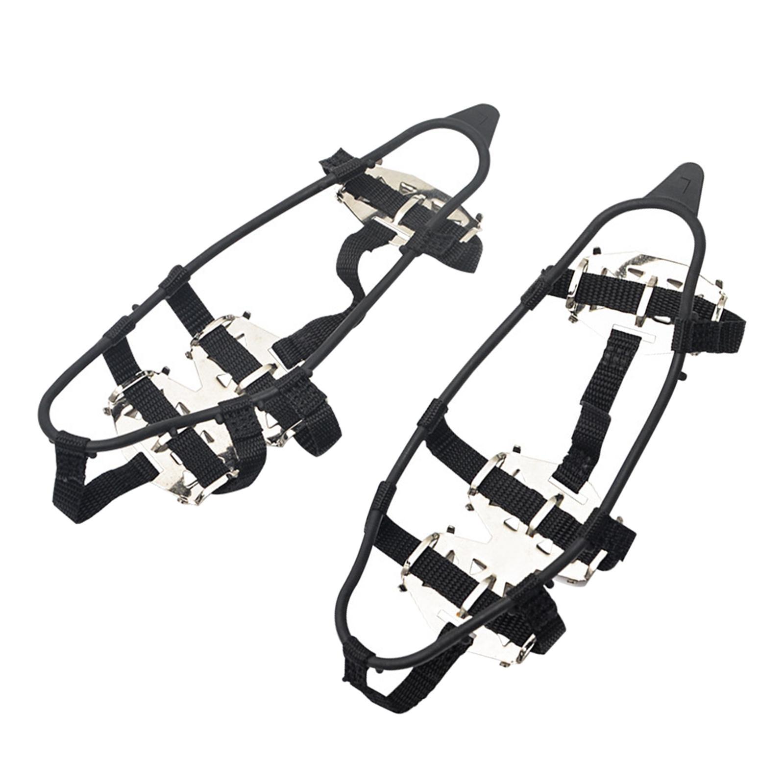 Ice Snow Crampons Snow Grips 24 Tooths Traction System Shoe Cover Crampon for Snow Boot Fishing Outdoor Walking