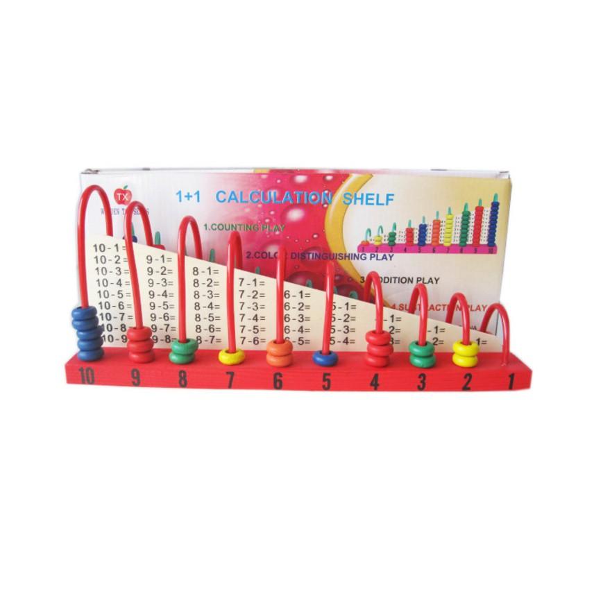 Com 1 bảng tính và 1 bảng số Montessori - Đồ chơi giáo dục gỗ an toàn cho bé