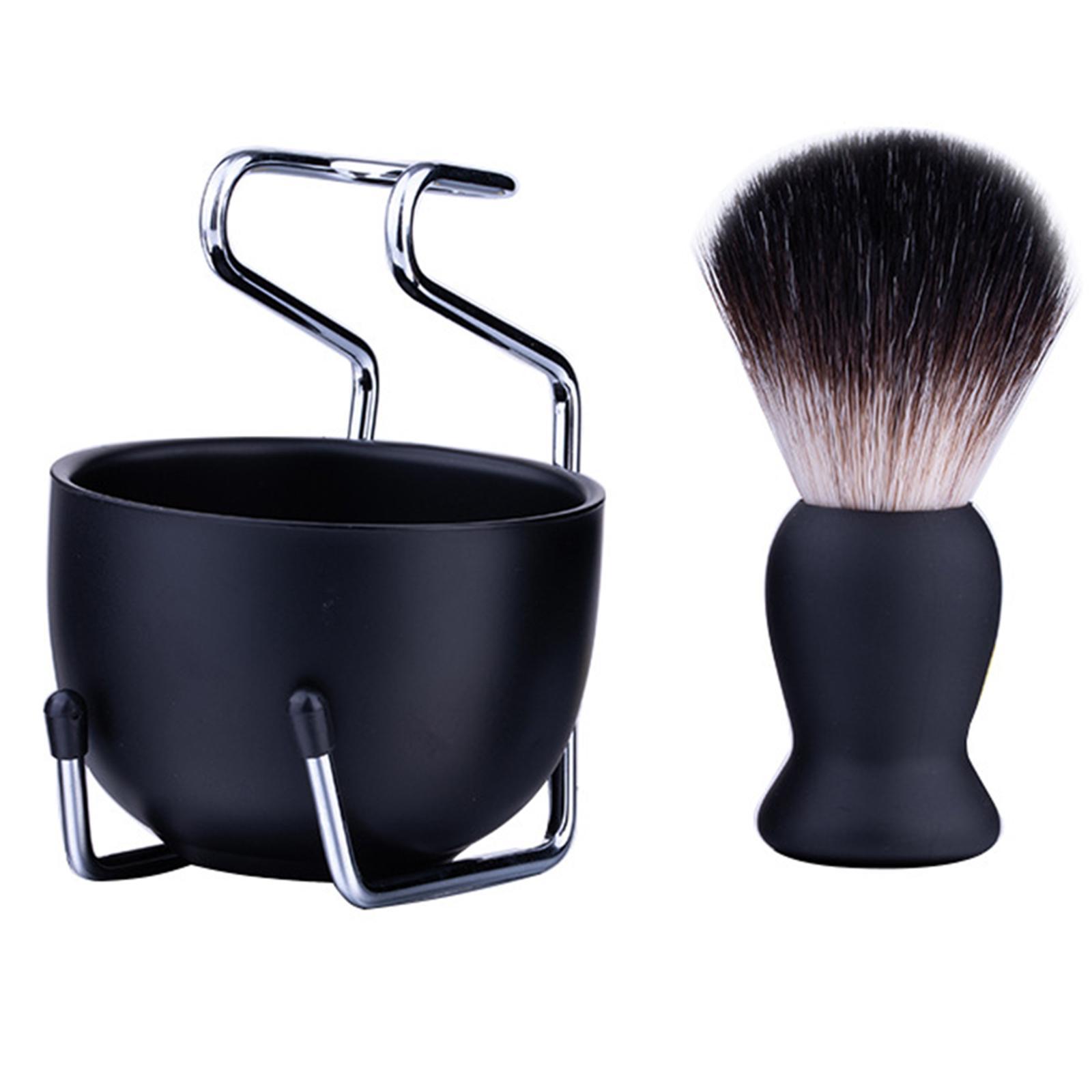 Shaving Brush Set Bowl Stand Brush Present for Home Mustache Thanksgiving