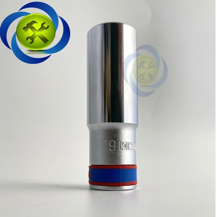 Tuýp 1/2 inch 19mm 12 cạnh màu trắng loại dài Kingtony 423019M