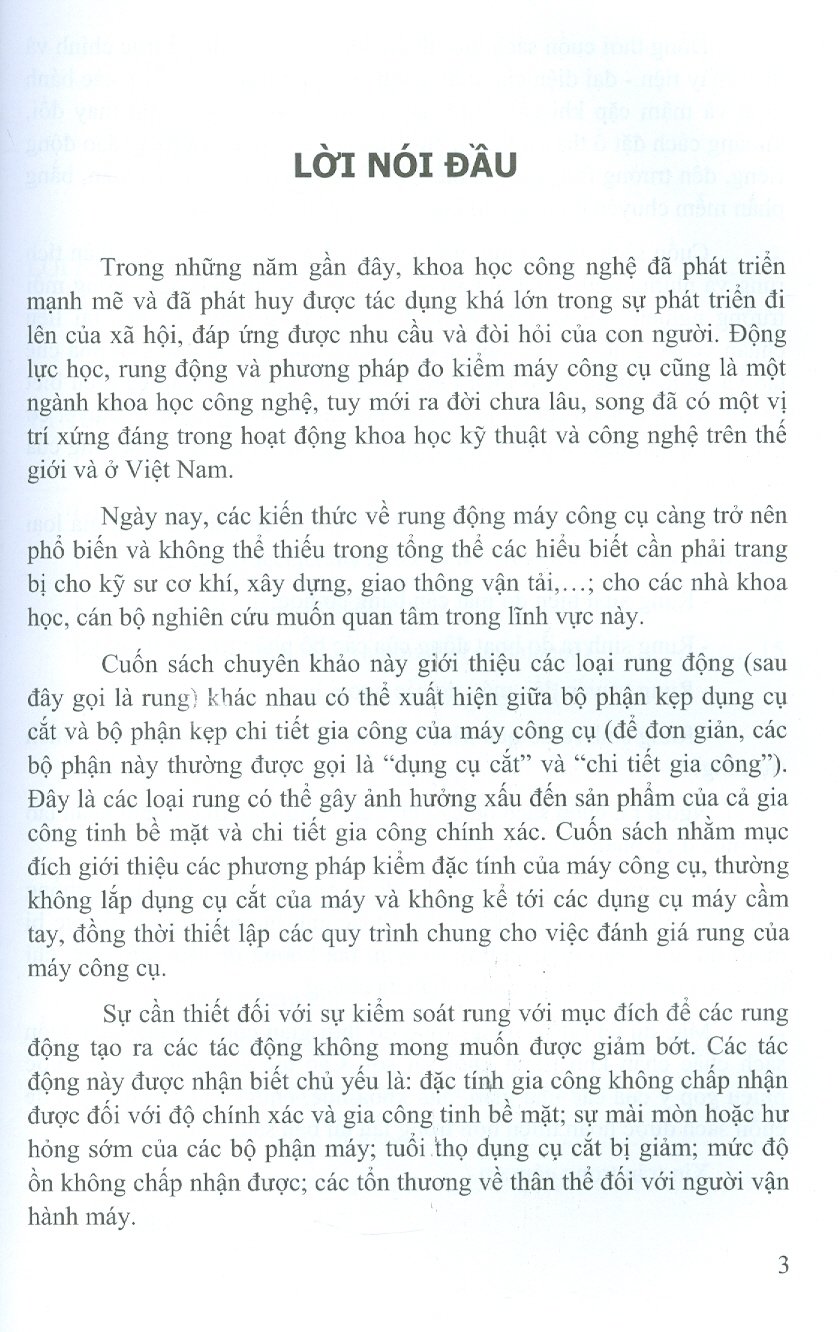 Rung Động Máy, Cụm Trục Chính Máy Công Cụ Và Phương Pháp Đo Kiểm (Sách Chuyên Khảo)