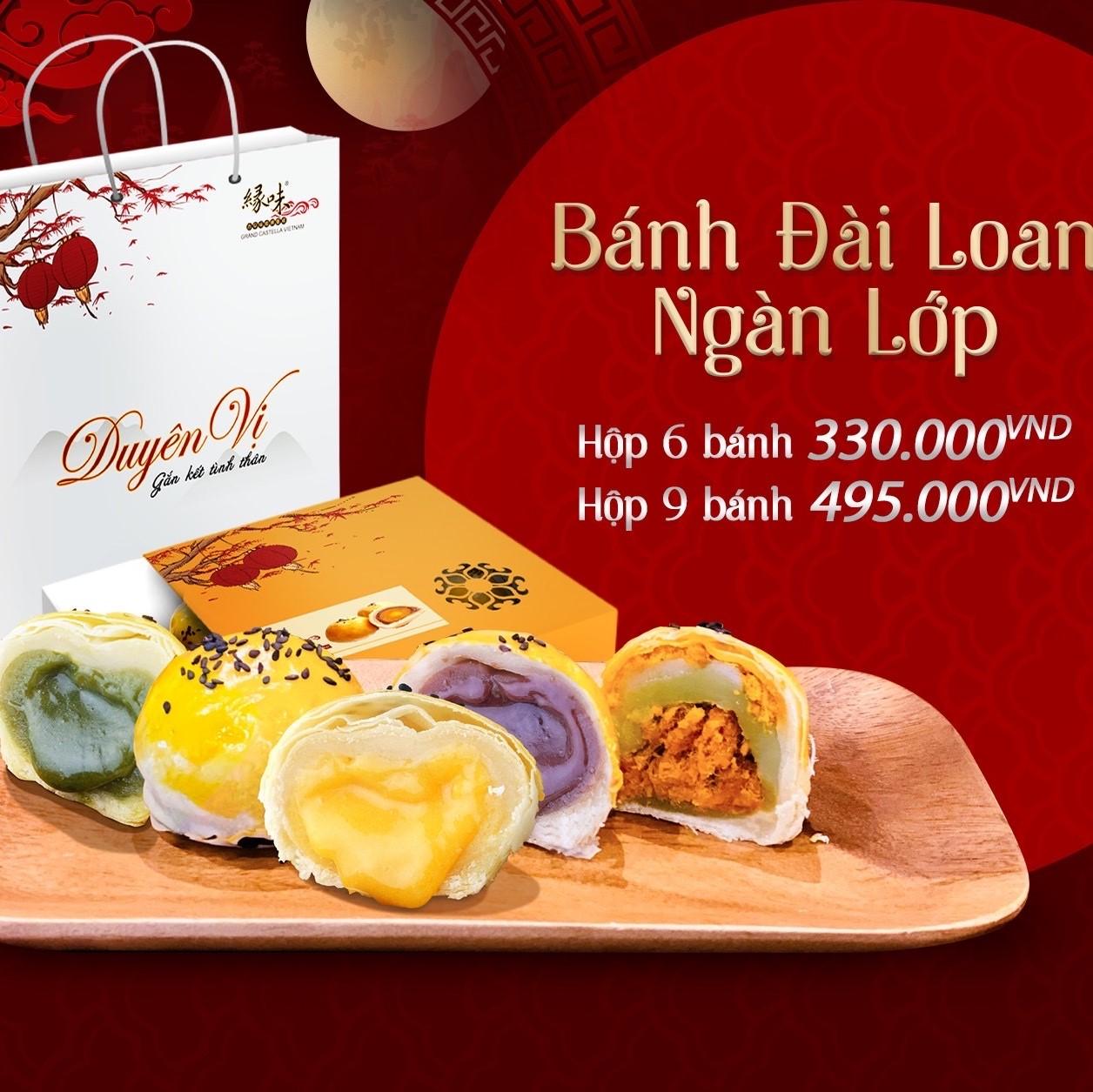 Hộp 9 Bánh Duyên Vị Ngàn Lớp Hoa - Bánh Trung Thu 2022