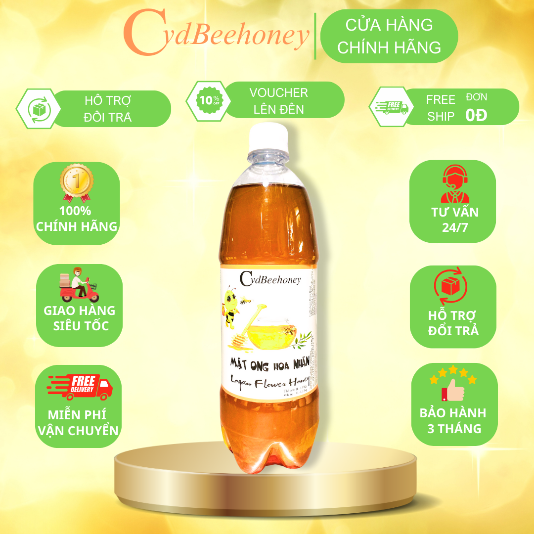 Mật ong hoa nhãn 1L Cvdbeehoney