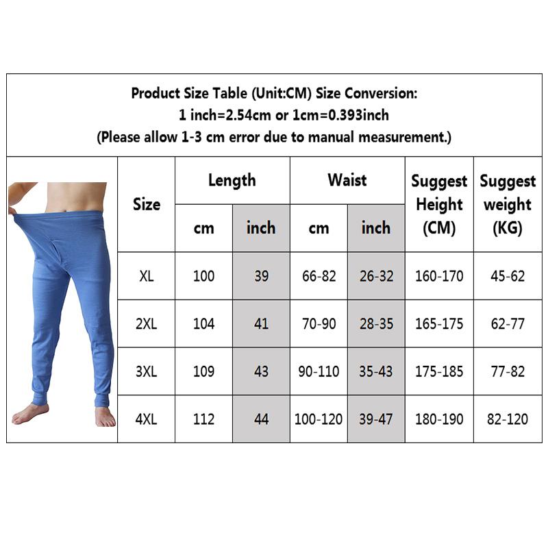 XL-4XL Plus Size Nam Nhiệt Quần Cotton Nam Thermals Cho Mùa Đông Thoáng Khí Quần Lót Sinh Nhiệt Nới Lỏng Nhiệt Dài Johns Bộ Đồ Ngủ