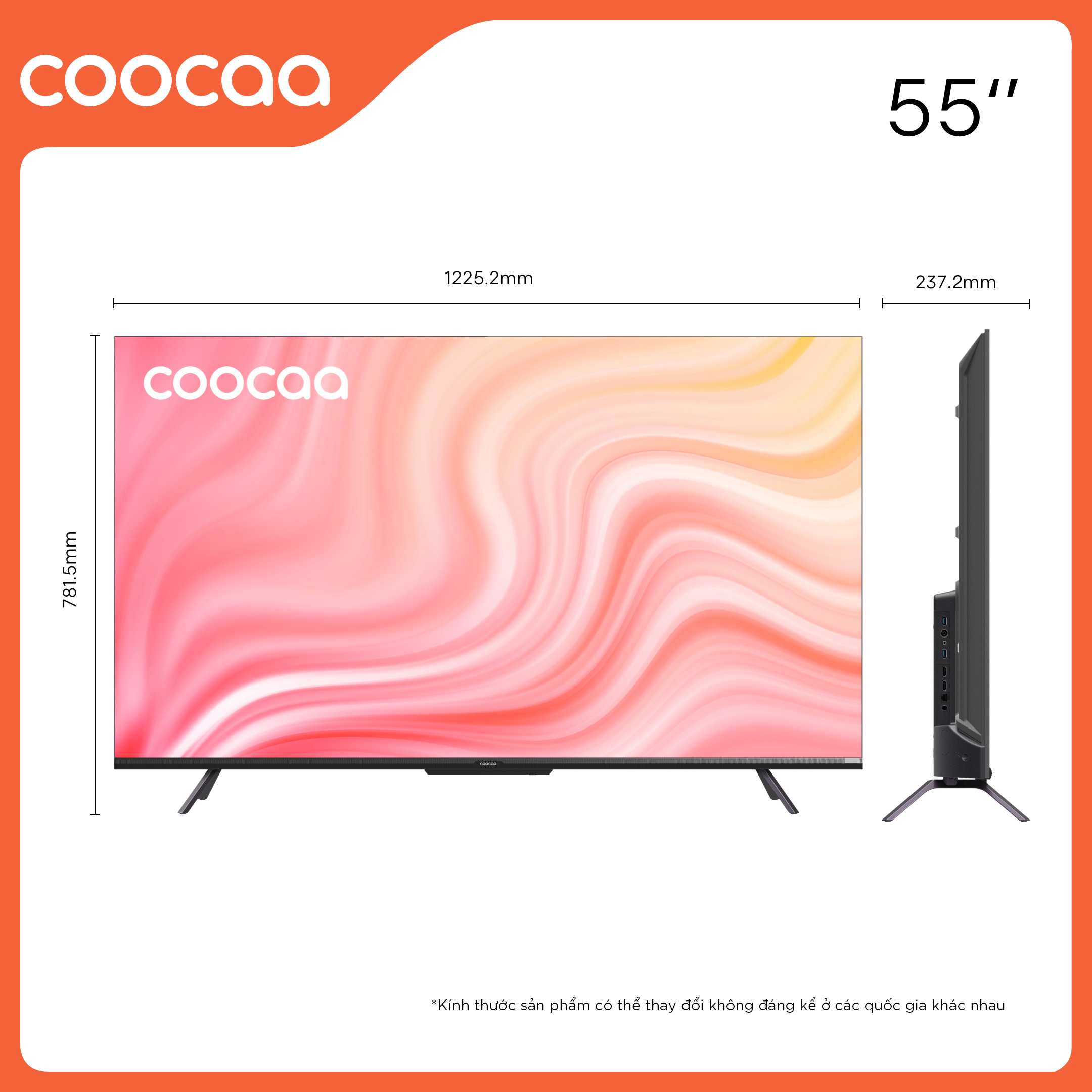 Google Tivi Coocaa 4K 55 Inch - Model 55Y72 - Hàng chính hãng